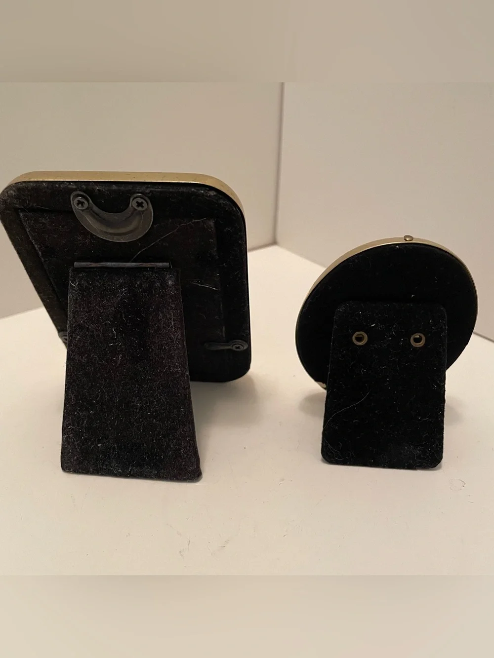 Set Of 2 Vintage Mini Brass Photo Frames 2x3